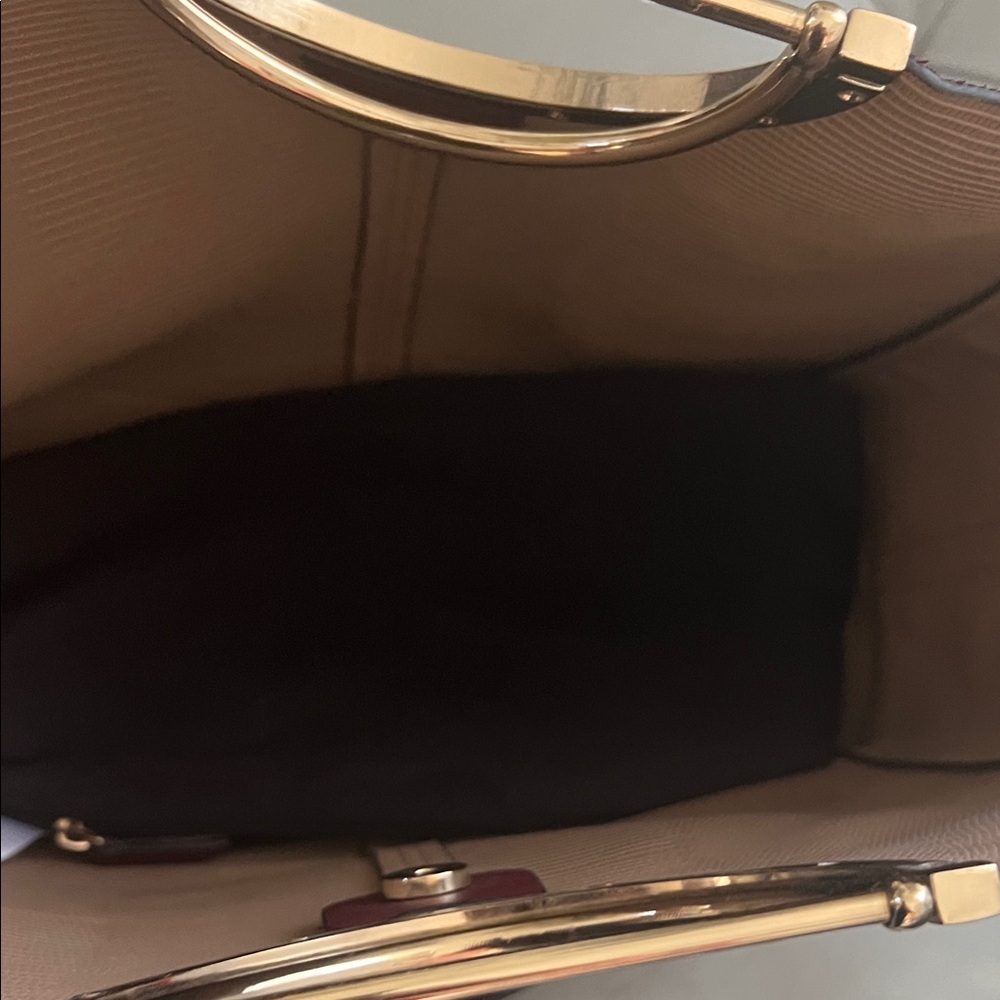 Topshop Red Shoulder Bag with Gold Handle - Picture 2 of 4